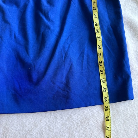 Calvin Klein Dress Royal Blue Ruched Waist Cap Sleeve Dress Size 4 - Picture 6 of 8